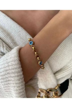 دستبند استیل (فولاد) طلائی زنانه استیل (فولاد) Serenay Aksesuar - کد 682516139