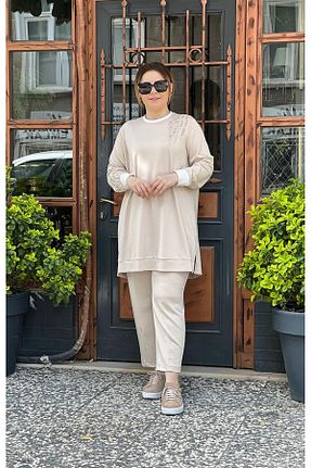 ست بالاتنه و پائین تنه حجاب بژ زنانه رگولار FUAT GÜRSEN - کد 867337966