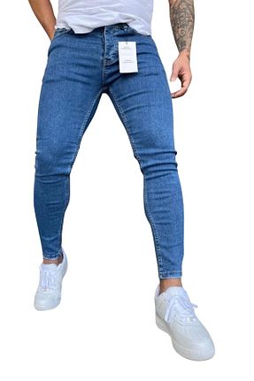 شلوار جین آبی مردانه پاچه تنگ wamoss - کد 867335987