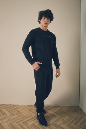 شلوار کرمگن مشکی مردانه رگولار Fullamoda - کد 853535909