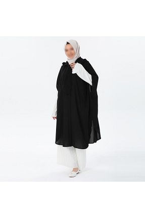 پانچو حجاب مشکی زنانه پنبه ای VALENS BOUTİQUE - کد 867341469