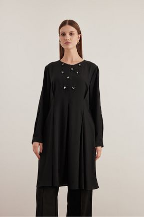 تونیک حجاب مشکی زنانه بافتنی Aker - کد 867649675