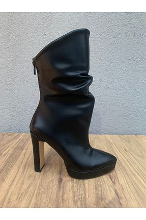 بوت / نیم بوت مشکی زنانه چرم مصنوعی Beety - کد 867351514