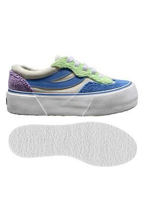 کفش اسنیکر آبی زنانه بند دار Superga - کد 701514468
