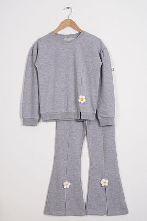 ست بالاتنه و پائین تنه طوسی بچه گانه بافتنی zepkids - کد 867684338