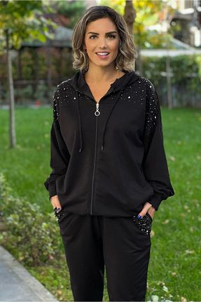 ست کرمکن اسپرت مشکی زنانه %100 پنبه Nevin Kaya Moda - کد 759730072