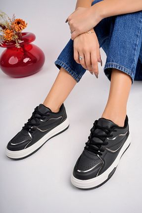 کفش اسنیکر مشکی زنانه بند دار infinite8 - کد 867358800