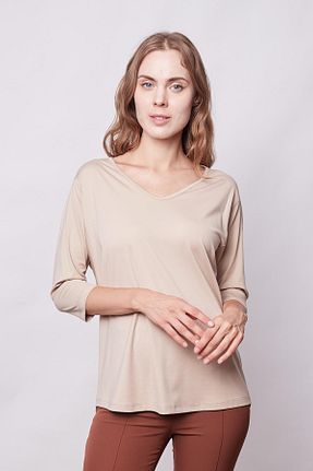 بلوز بژ زنانه ساده Jument - کد 847040241