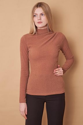بلوز قهوه ای زنانه ساده Jument - کد 801735386