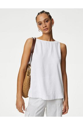 بلوز سفید زنانه ساده Marks & Spencer - کد 831514883