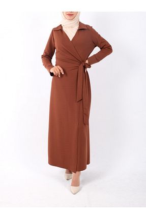 لباس حجاب قهوه ای زنانه رگولار Modamorfo - کد 859782661