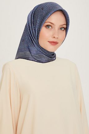 روسری سرمه ای کرپ ساتن ابریشم Armine - کد 867403555