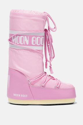بوت برفی صورتی زنانه چرم خالص Moon Boot - کد 865461184