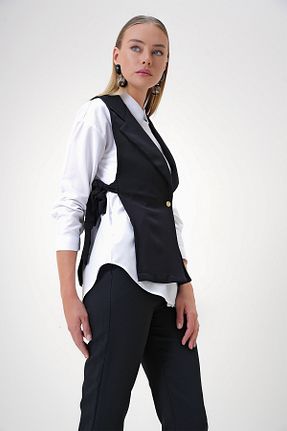 ست بالاتنه و پائین تنه مشکی زنانه بافتنی Trend Alaçatı Stili - کد 860658263