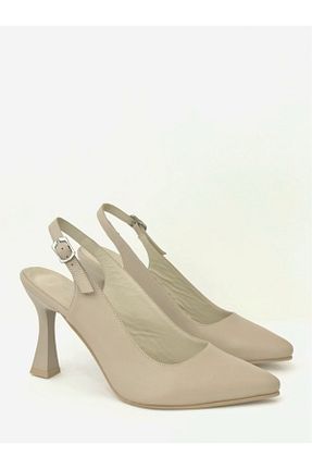 کفش پاشنه بلند کلاسیک قهوه ای زنانه چرم Saracshoes - کد 320872834