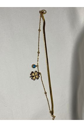 دستبند استیل (فولاد) طلائی زنانه استیل (فولاد) vense - کد 867409769