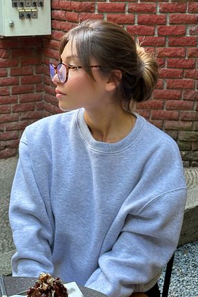 سوئیشرت طوسی زنانه ساده COMBİNE MİCHAİL - کد 855708370
