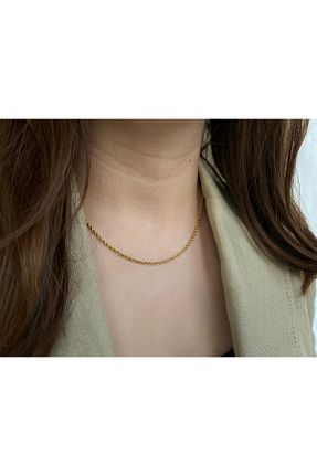 گردنبند استیل ( فولاد ) طلائی زنانه استیل (فولاد) Anetta Jewelry - کد 867420267