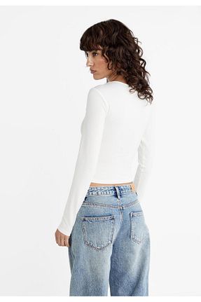 بادی سفید زنانه یقه دوچرخه Butik - کد 867421985