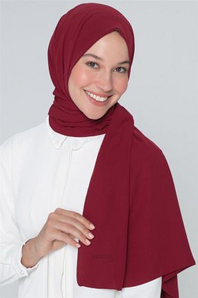 شال زرشکی زنانه ابریشم Armine - کد 40812005