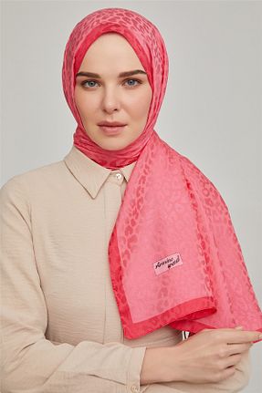 شال صورتی زنانه پنبه ای Armine - کد 208040401