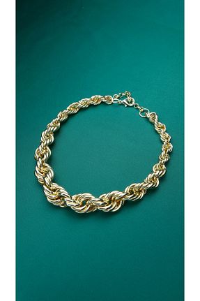 گردنبند استیل ( فولاد ) طلائی زنانه استیل (فولاد) SEYAS JEWELRY - کد 867429884