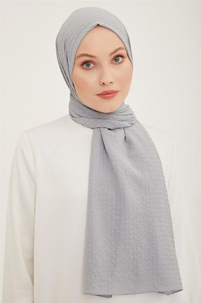 شال طوسی زنانه پنبه ای Armine - کد 708283457
