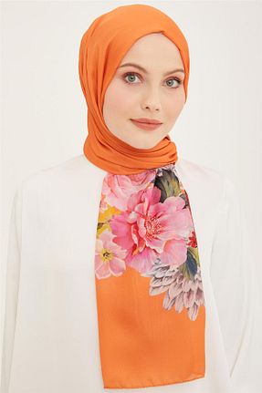 شال نارنجی زنانه پلی استر Armine - کد 790640680