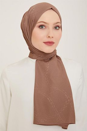 شال قهوه ای زنانه پنبه ای Armine - کد 822131393