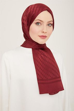 شال زرشکی زنانه پلی استر Armine - کد 800627145
