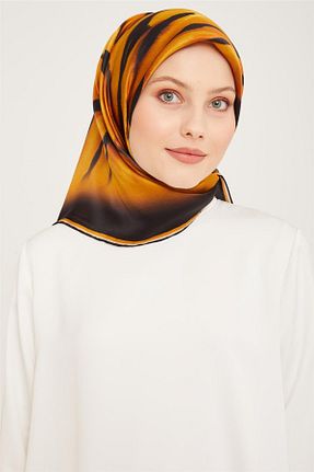 روسری رنگی کرپ ساتن ابریشم Armine - کد 786006023