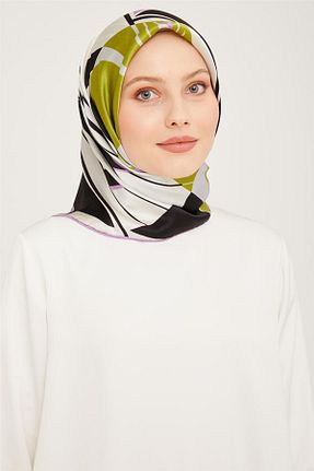 روسری رنگی کرپ ساتن ابریشم Armine - کد 759507343