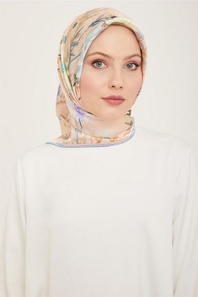 روسری رنگی کرپ ساتن ابریشم Armine - کد 805733267