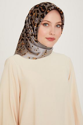 روسری رنگی کرپ ساتن ابریشم Armine - کد 867440518