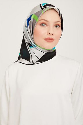 روسری رنگی کرپ ساتن ابریشم Armine - کد 790726000