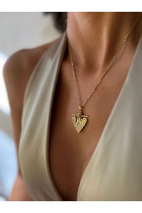 گردنبند استیل ( فولاد ) طلائی زنانه استیل (فولاد) İNN JEWELLERY - کد 867495018
