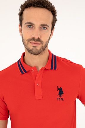 پولوشرت قرمز مردانه پارچه U.S. Polo Assn. - کد 838946261