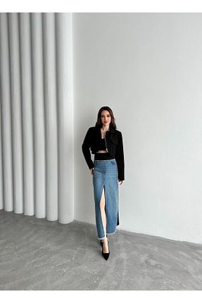 ست بالاتنه و پائین تنه مشکی زنانه بافتنی CYU - کد 867548866