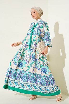 لباس حجاب سبز زنانه Asimetrik Bigdart - کد 867554655