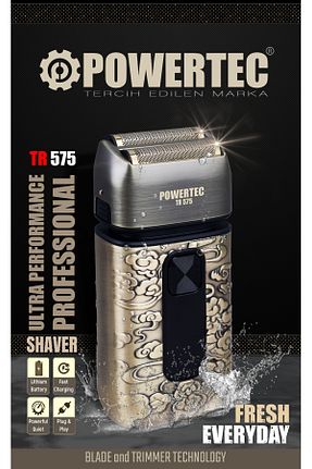 ماشین اصلاح صورت طلائی Şarjlı Powertec - کد 867553785