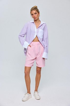 شلوارک و برمودا صورتی زنانه مخلوط پلی استر Tuba Butik - کد 824092959