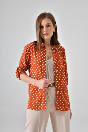 پیراهن نارنجی زنانه رگولار Saade - کد 770233558