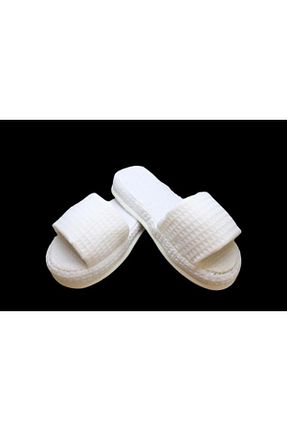 دمپائی خانگی سفید زنانه پارچه ای Ender Home - کد 650094178
