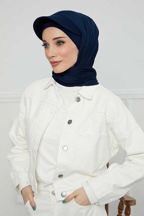 شال سرمه ای زنانه پنبه ای Aisha
