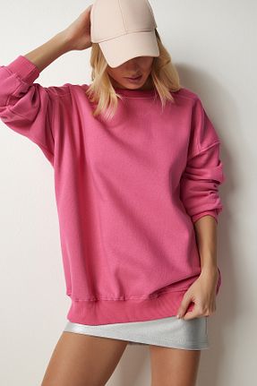 سوئیشرت صورتی زنانه اورسایز Lovelyİstanbul - کد 867587417