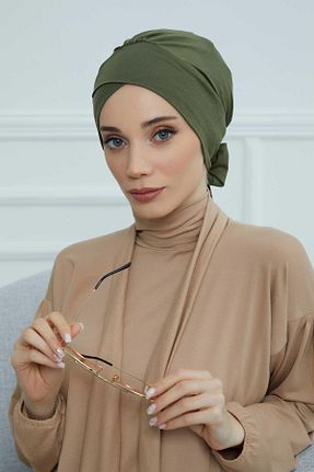 کلاه شنای حجاب خاکی زنانه Aisha