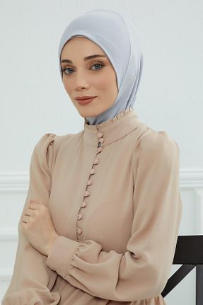 کلاه شنای حجاب طوسی زنانه Aisha