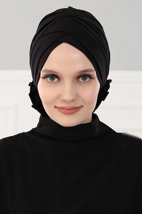 کلاه شنای حجاب مشکی زنانه Aisha