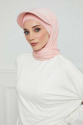 شال صورتی زنانه پنبه ای Aisha