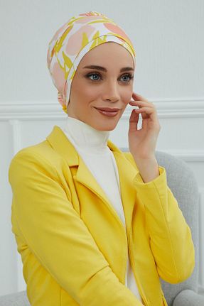 کلاه شنای حجاب زرد زنانه Aisha